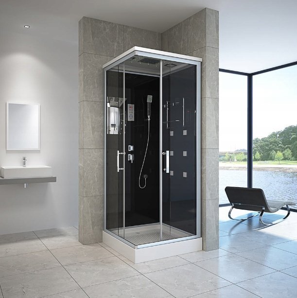 HDL Kabina prysznicowa 4-ścienna z brodzikiem 90x90