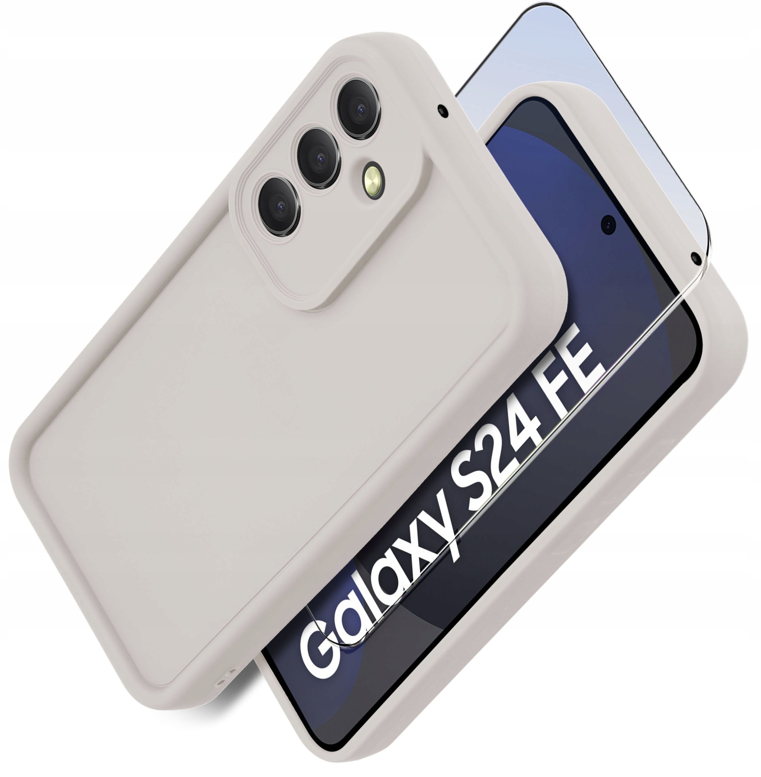 Etui do Samsung S24 FE silikonowe MATOWE + Szkło ochronne na ekran 9H