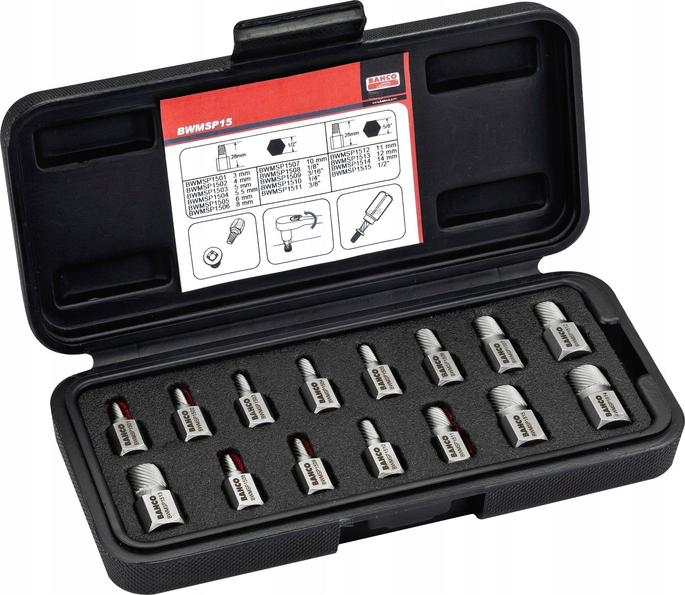 Bahco ZESTAW WYKRETAKOW DO URWANYCH SRUB