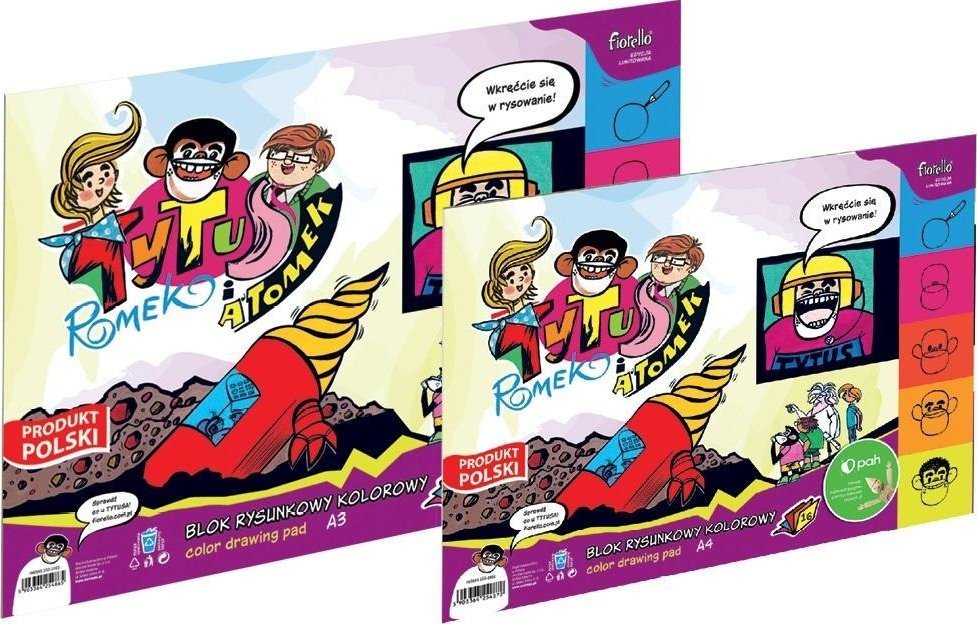 Blok rysunkowy kolorowy A3/16K Tytus FIORELLO