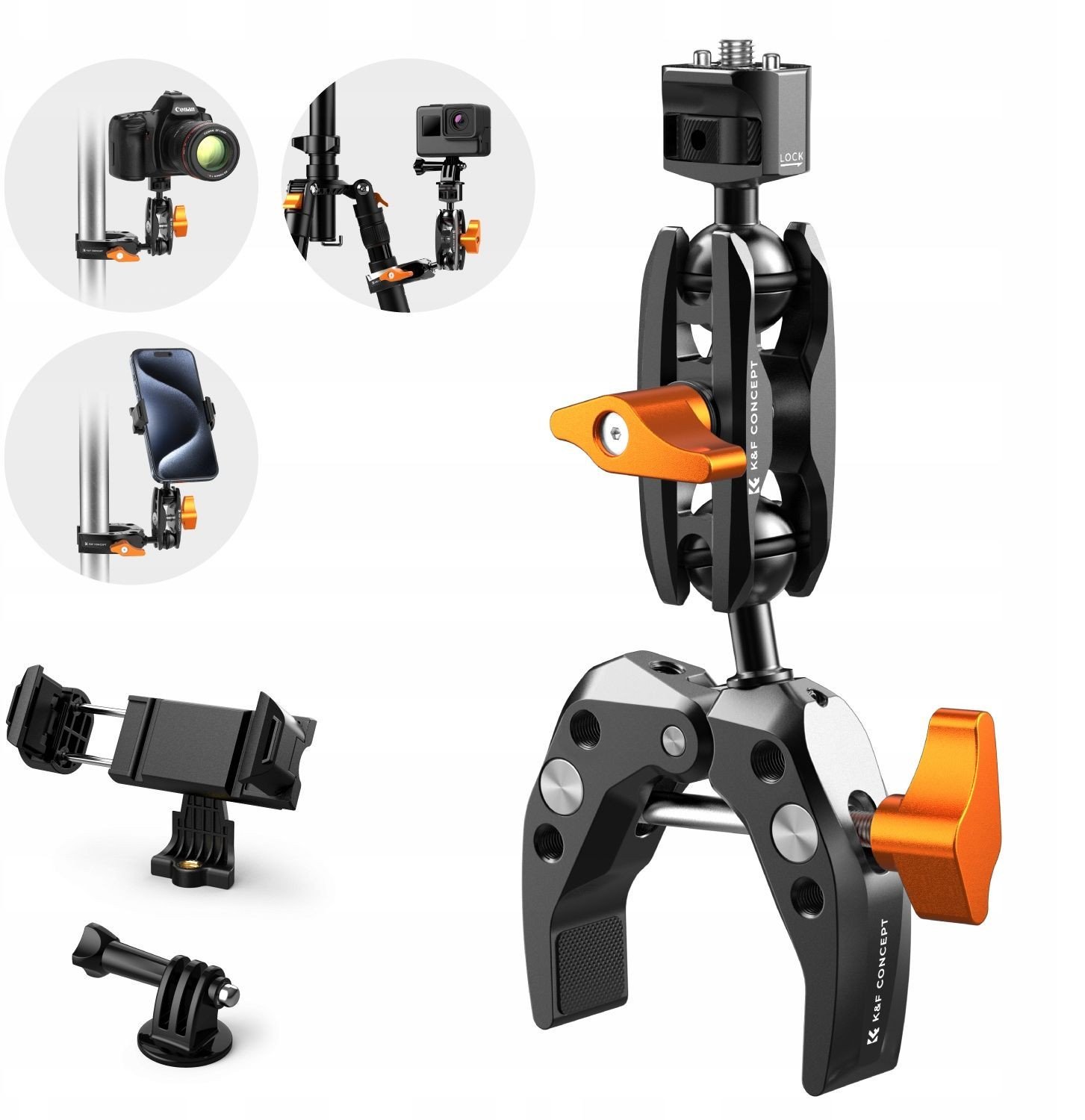 Wielofunkcyjny Zacisk Uchwyt Ramię Z Głowicą Kulową 3d Magic Arm / K&f / Ms13 / Kf31.083