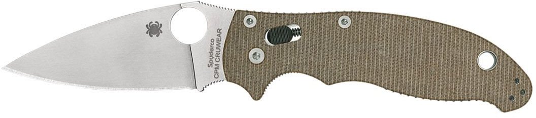 Spyderco MANIX 2 BROWN CANVAS MICARTA CPM CRUWEAR C101MPCW2