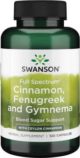 Swanson Swanson - Cynamon, Kozieradka i Gurmar, 120 kapsułek