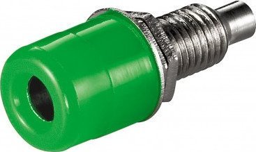 Goobay Gniazdo bananowe z gwintem - Wersja kolorystyczna Zielony