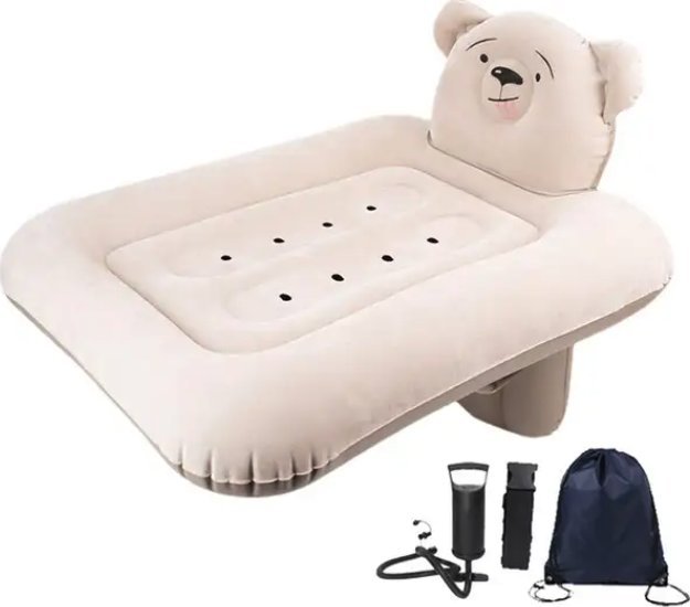 Dmuchane Dziecięce Łóżeczko Turystyczne Do Samolotu Pociągu Samochodu Miś L