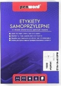 Etykiety samoprzylepne A4/100K 16x105x37mm
