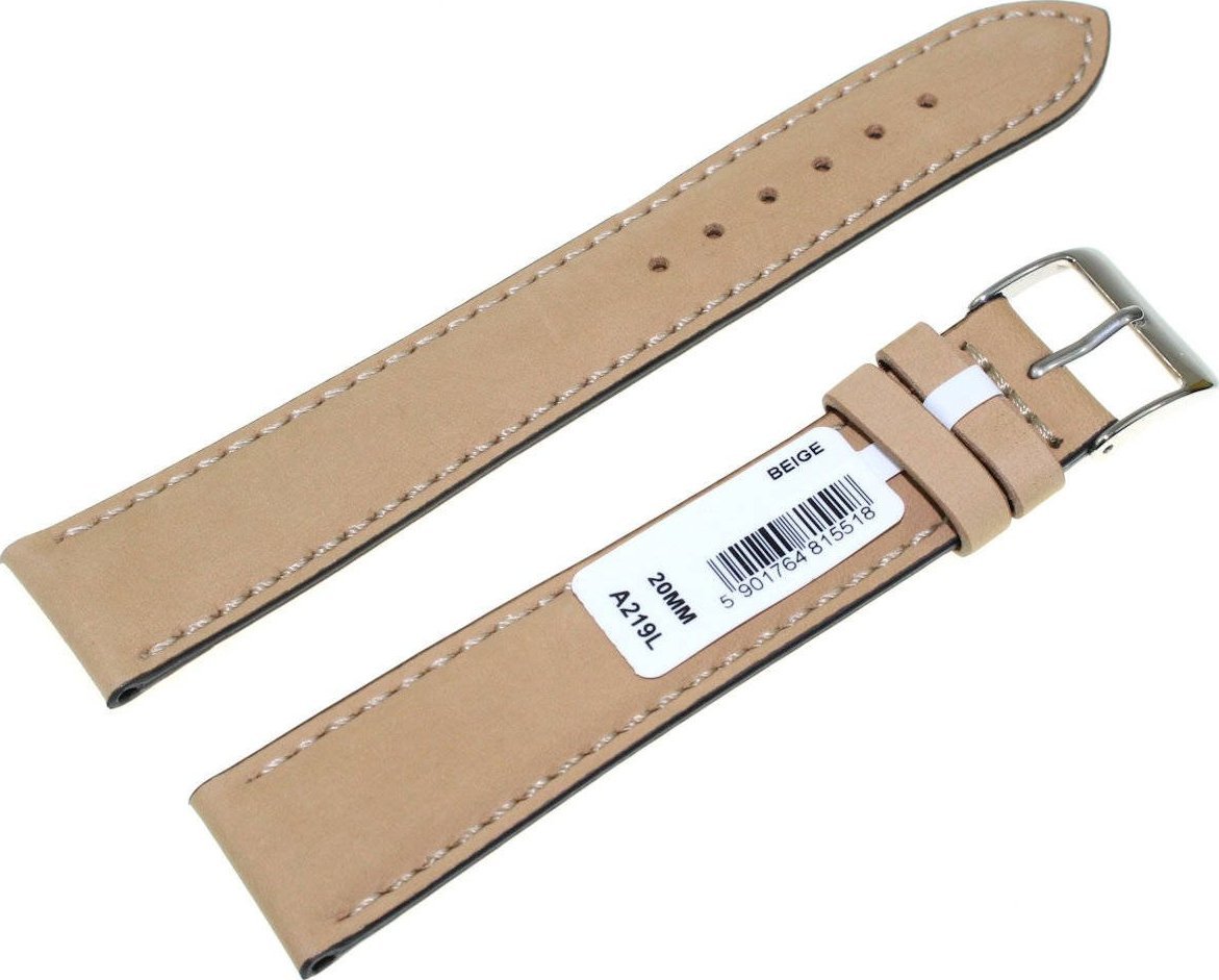 Chermond Skórzany pasek do zegarka 20 mm XL Chermond A219L.20 Beige