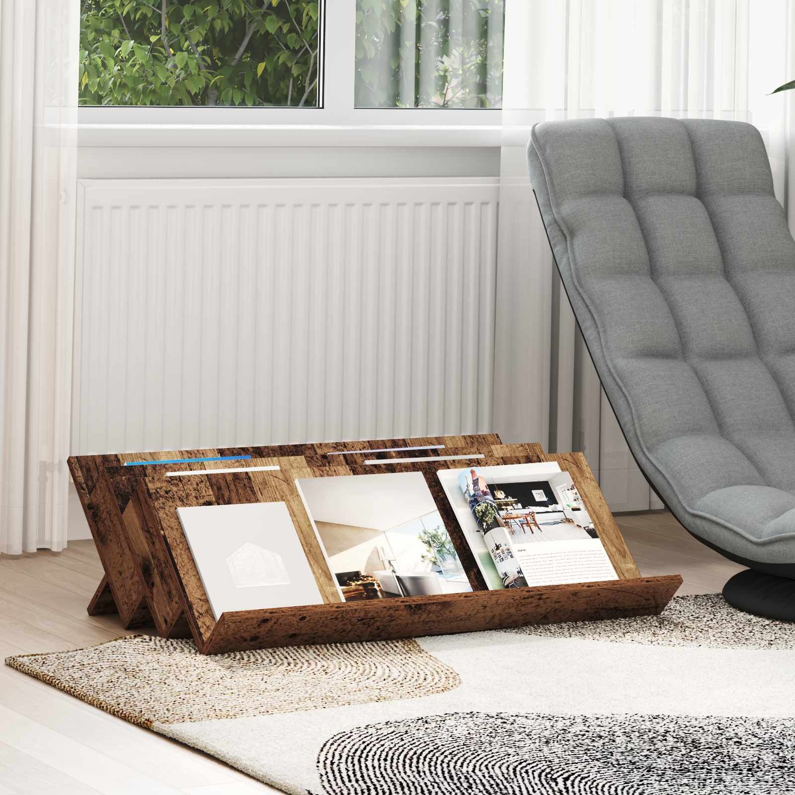 vidaXL Szafka boczna z półką w stylu vintage, 90 x 57,5 x 42 cm