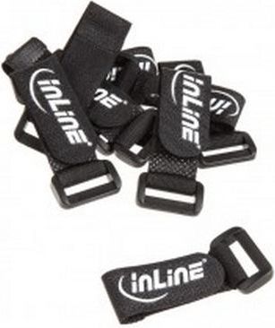 Organizer InLine Rzep Czarny 10 sztuk (59945E)