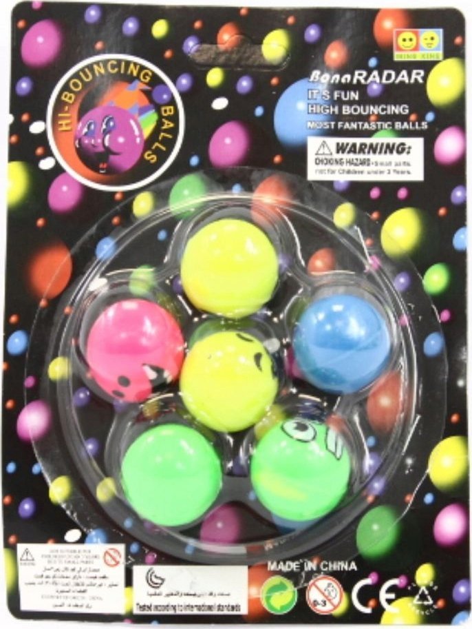 Adar Piłeczki kauczukowe 6szt/op 326BQ 07802