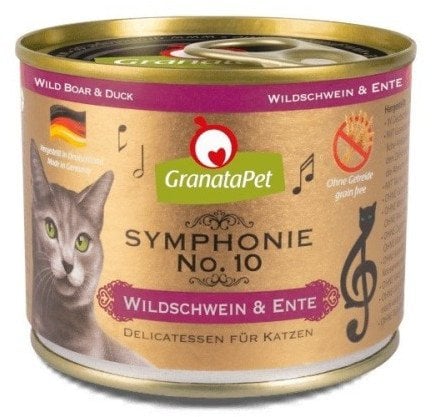 GranataPet Symphonie No.10 dziczyzna i kaczka mokra karma dla kota 200g