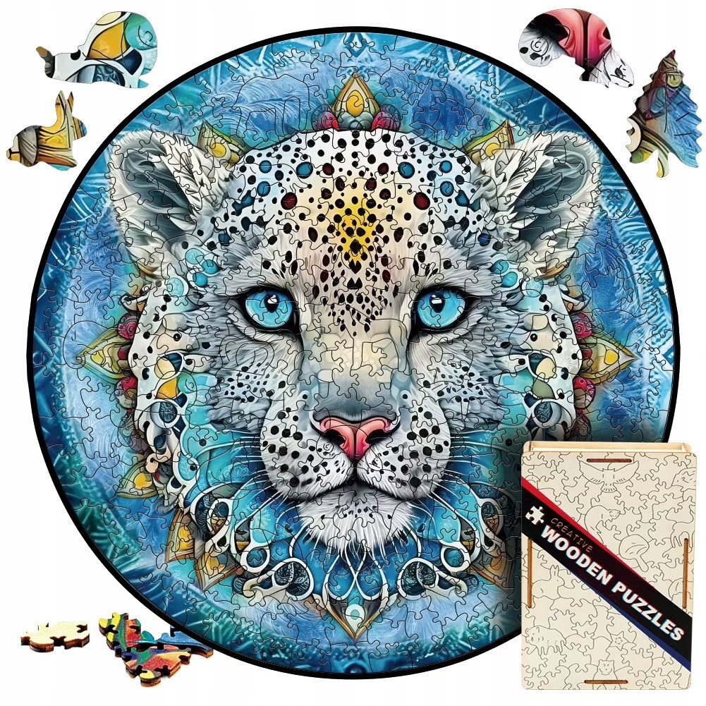 Puzzle Lampart Drewniane Układanka Wooden A3 180 el.