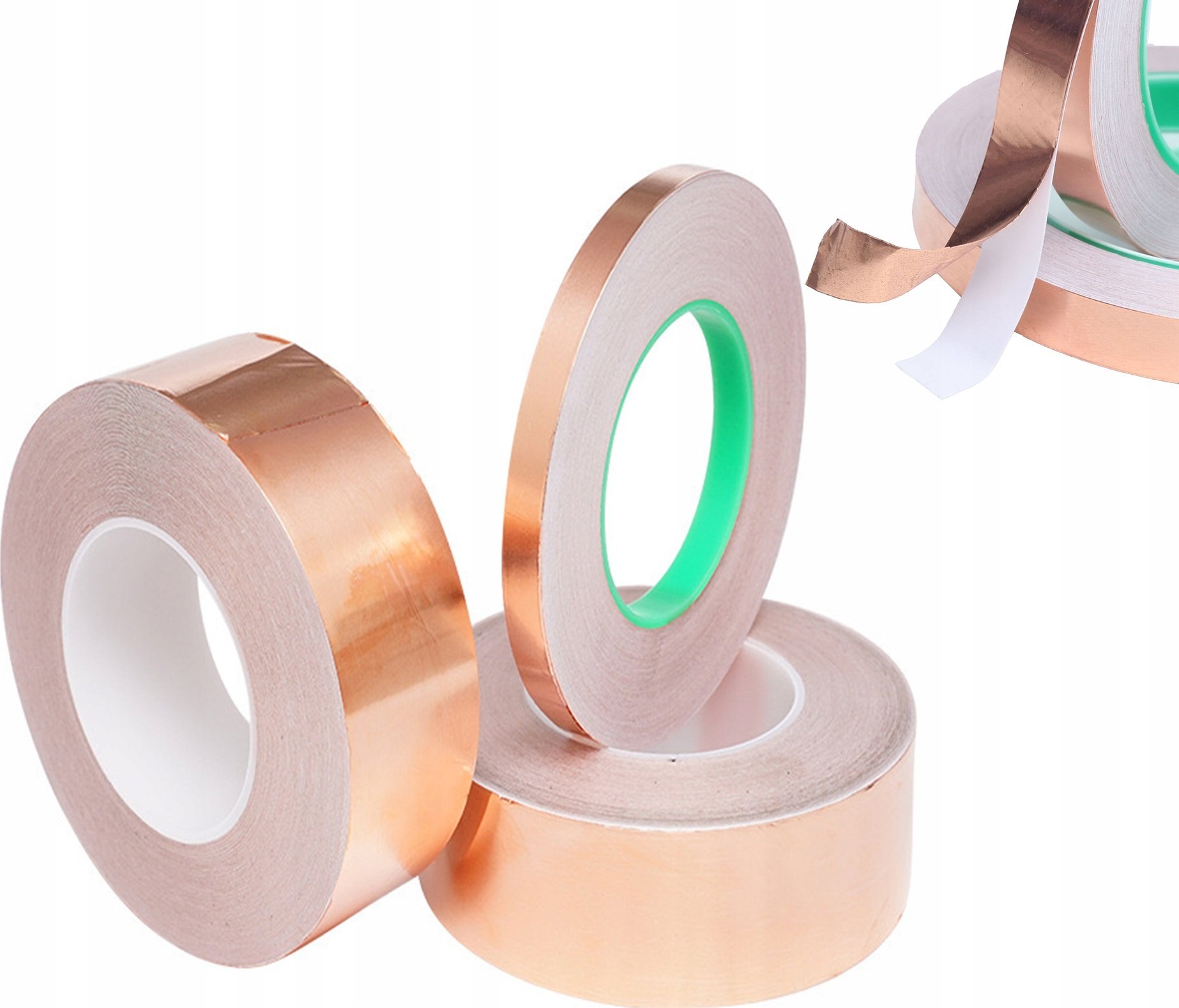 Rosfix TAŚMA MIEDZIANA NA ŚLIMAKI DWUSTRONNIE PRZEWODZĄCA SERWISOWA EMI 15MM x 50M