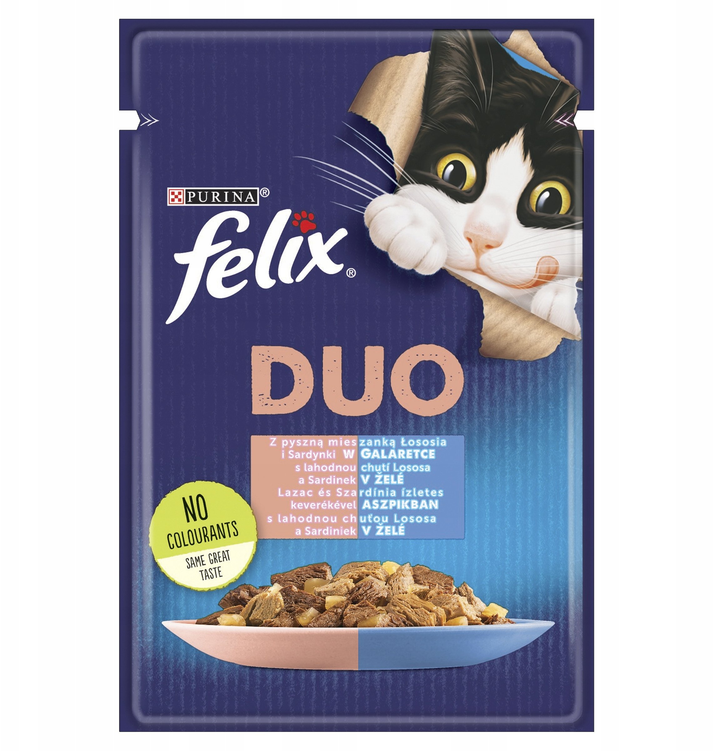 Felix Fantastic Duo z sardynkami i łososiem 85g