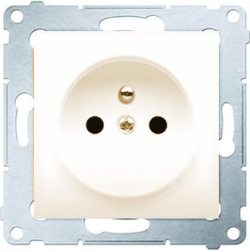 Kontakt-Simon Gniazdo SIMON54 1-krotne z/u 16A IP20 kremowe - DGZ1Z.01/41