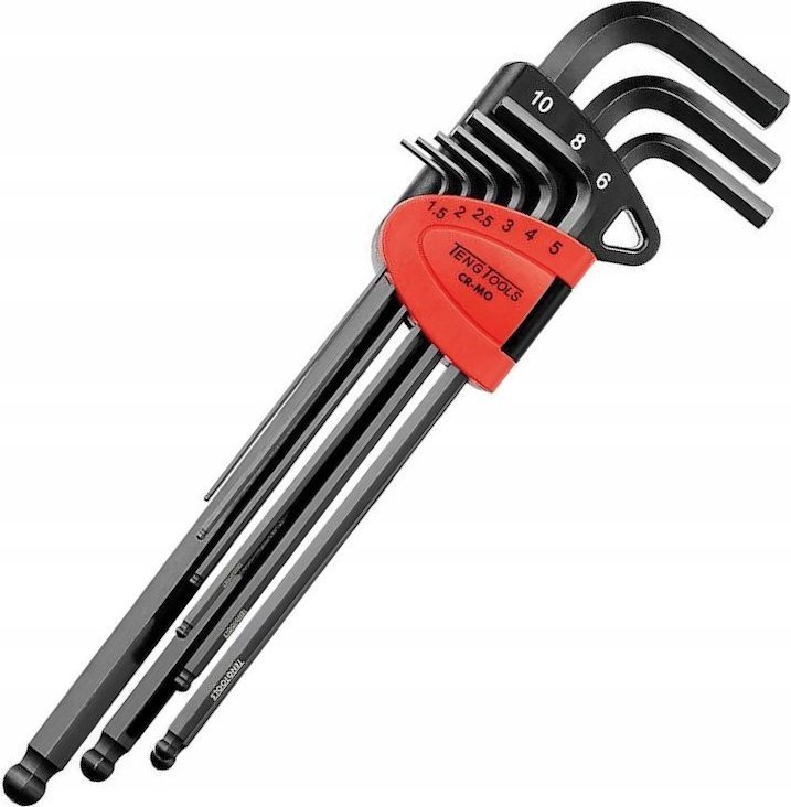 Teng Tools 9-elementowy zestaw kluczy 6-ktnych dugich z kulk