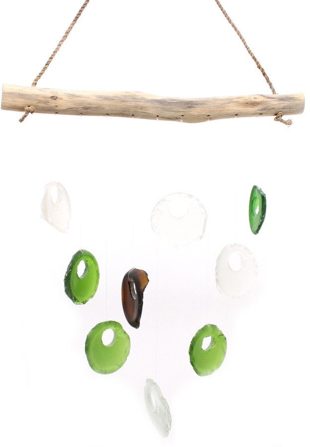 Szklany Dzwonek Wietrzny - Bottle Bottoms