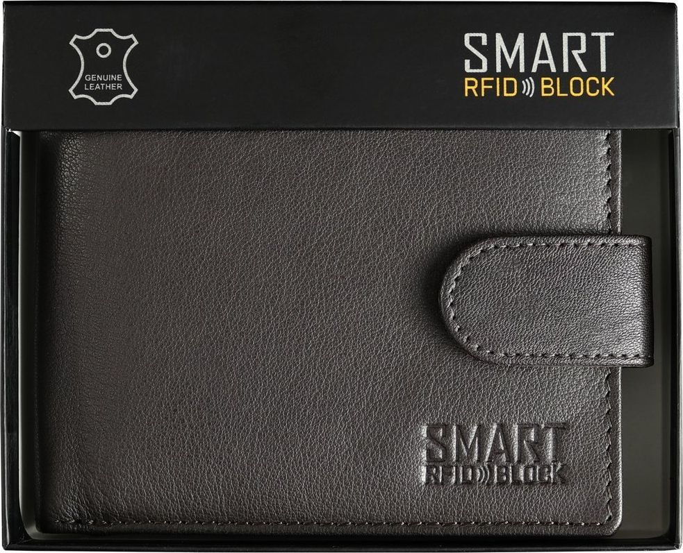 KORUMA Portfel męski na zamek z ochroną RFID (brązowy) SM-907GBR Uniwersalny