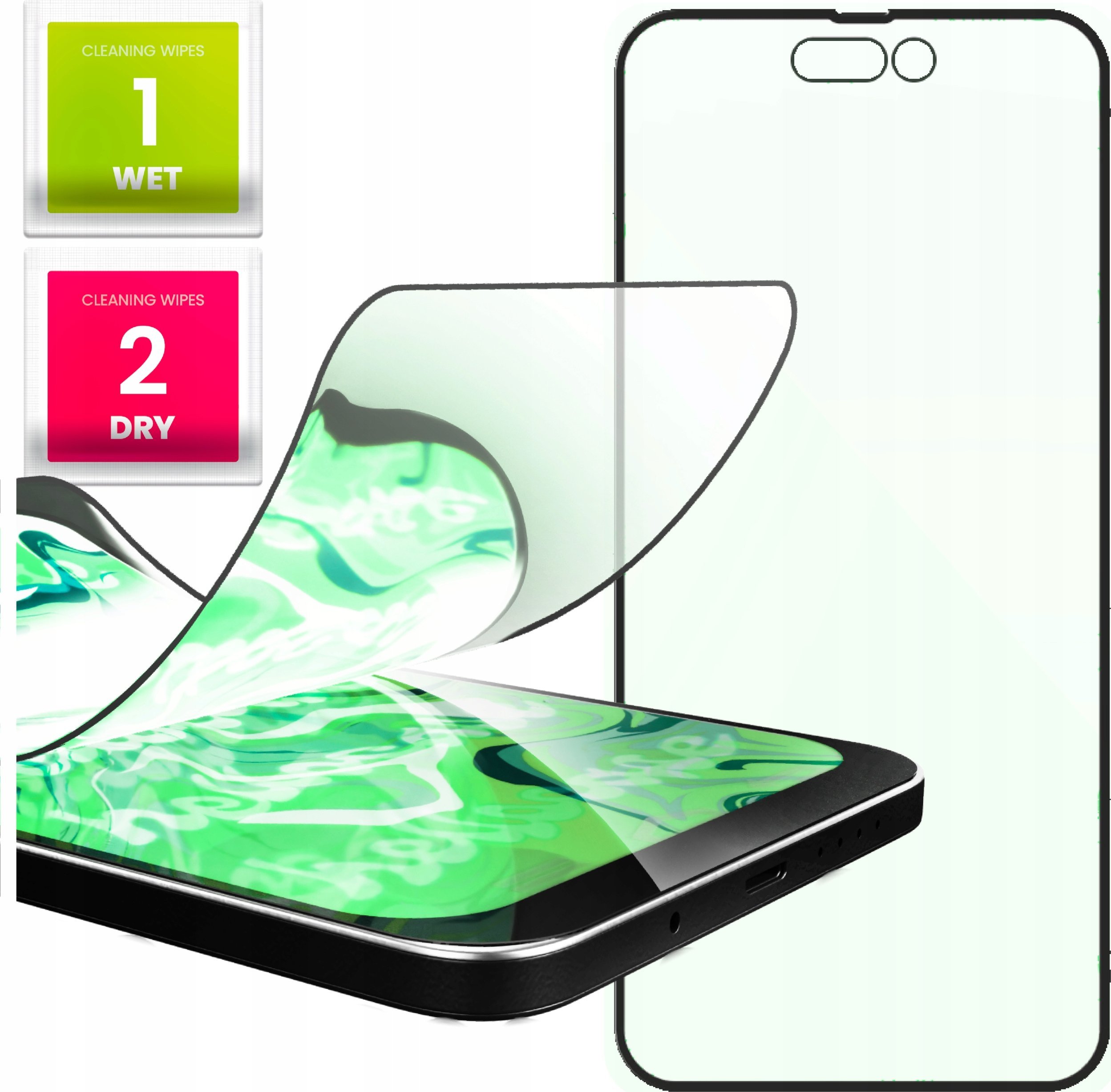 Hello Case Szkło Hybrydowe do Iphone 14 Pro Max (szybka 9H, pełne 5D, ochronne)