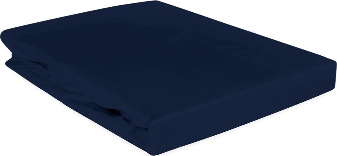 Darymex Prześcieradło satyna bawełniana z gumką ciemny granat 026/200x220