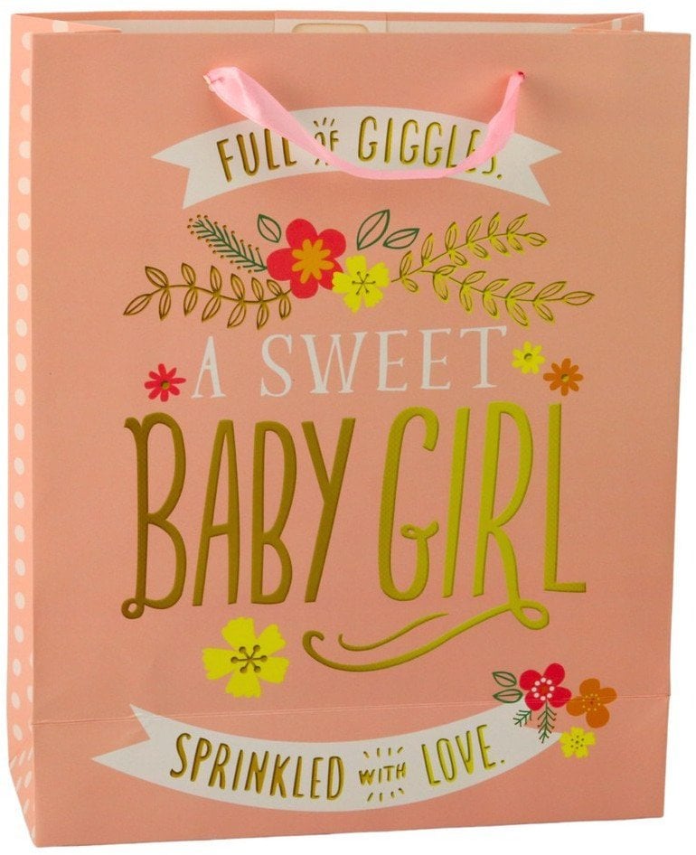 Torba Prezentowa Na Narodziny Baby Shower Dla Dziewczynki 32 x 26 x 12 cm
