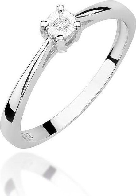 Best Diamonds złoty pierścionek z brylantem 0.02ct 15