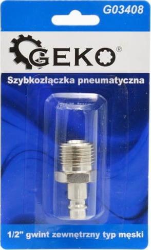 Geko SZYBKOZŁĄCZKA PNEUMATYCZNA TYP MĘSKI 1/2" GWINT ZEWNĘTRZNY (BLISTER) (10/100) G03408 GEKO