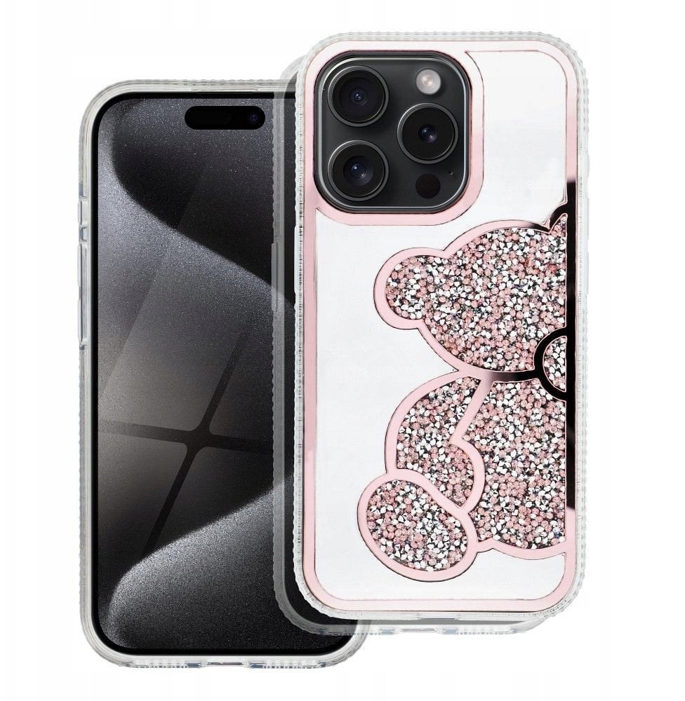 Futerał TEDDY BEAR do IPHONE 17 Pro Max różowy