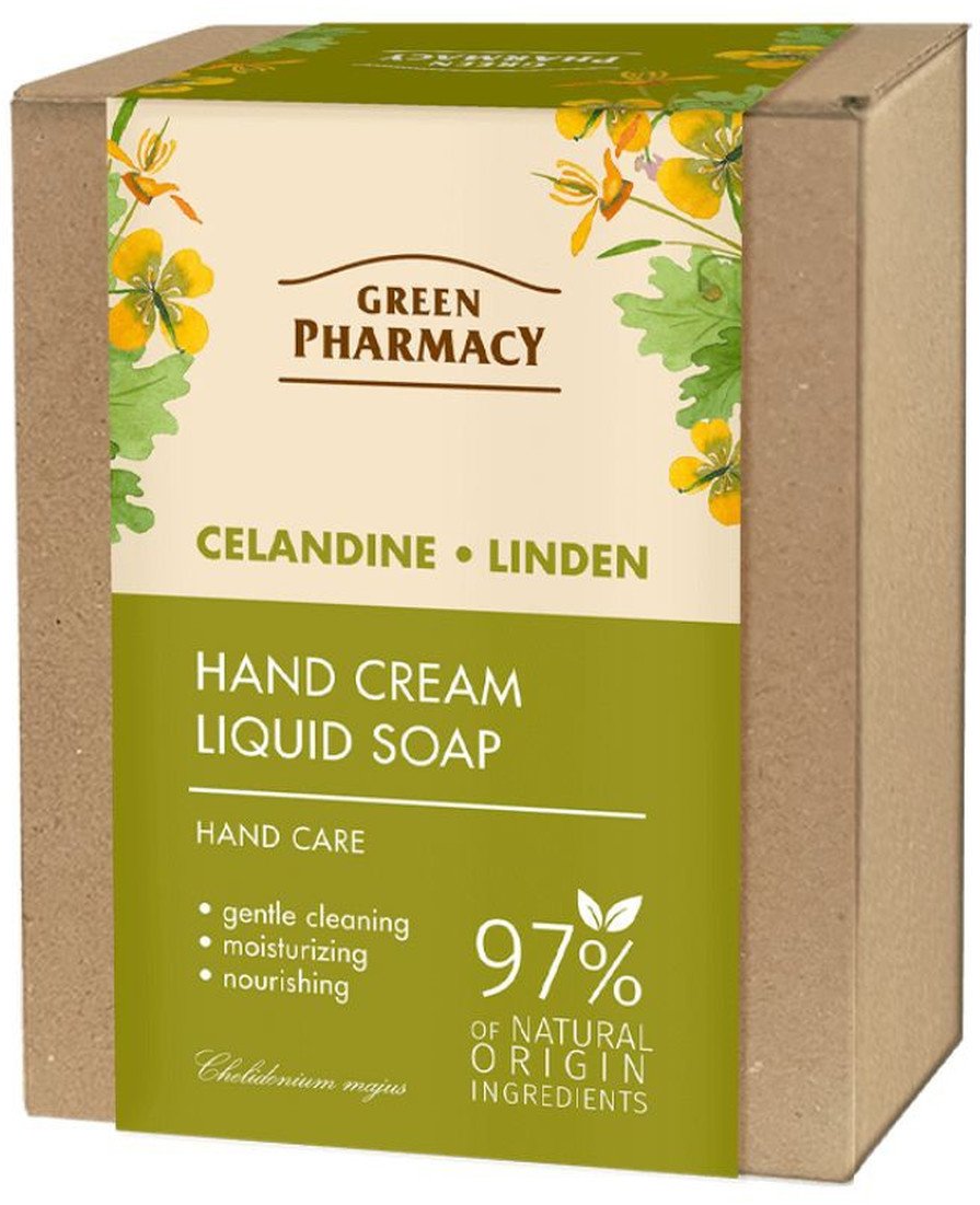 Green Pharmacy Zestaw do pielęgnacji dłoni z Glistnikiem i Kwiatem Lipy