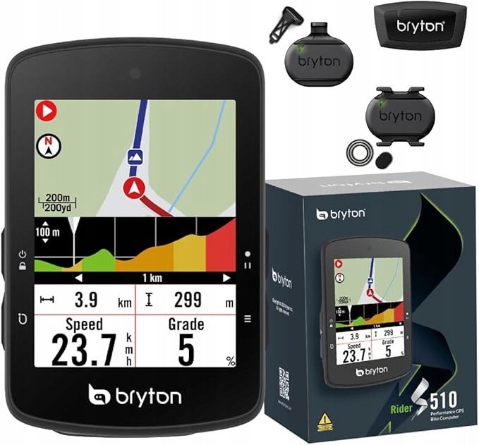 Bryton Rider S510 zestaw komputer rowerowy GPS czas pracy 30h