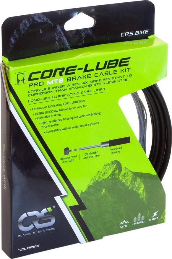 Clarks Zestaw linki hamulcowej z pancerzem CLARKS RACE SERIES, Core-Lube Pro MTB Brake Cable Kit, MTB