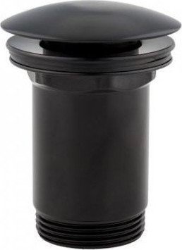 Omnires Korek klik-klak do syfonu umywalkowego, czarny mat