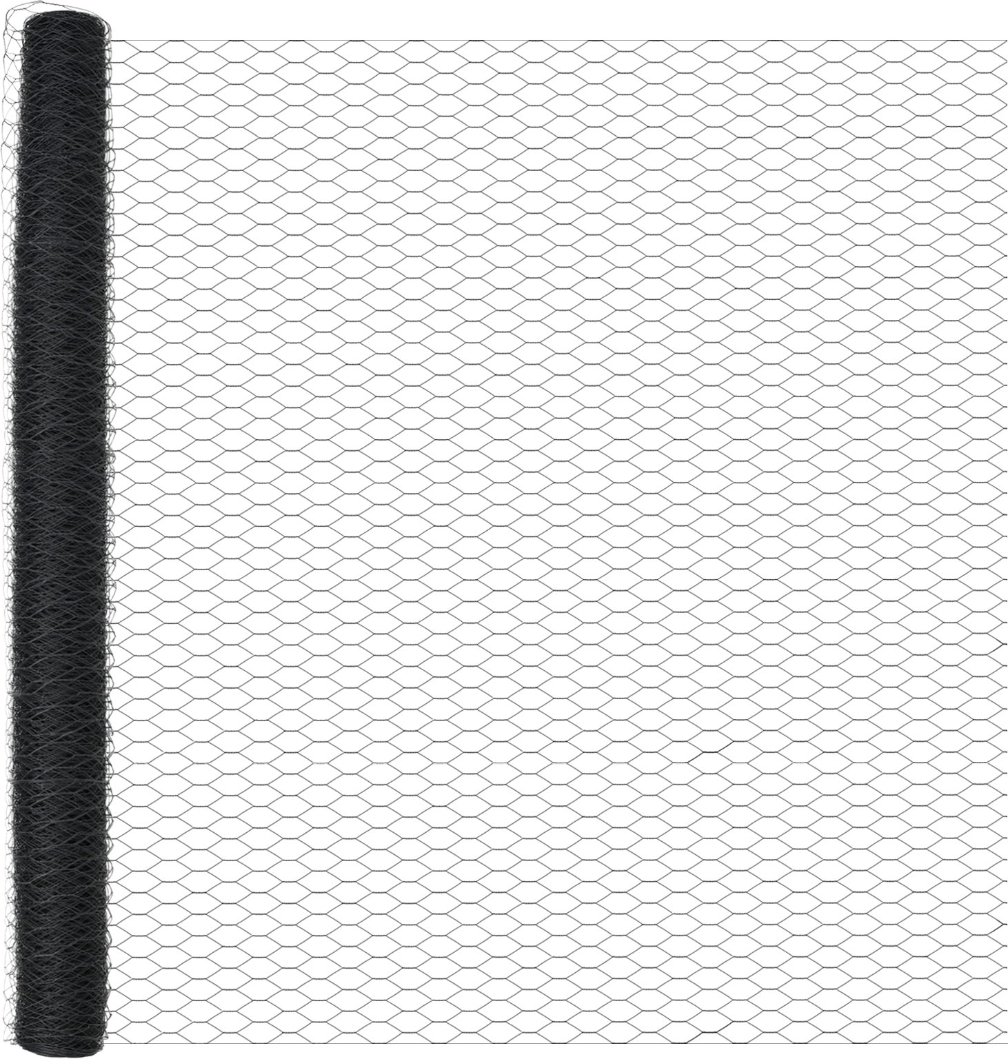 Ogrodzenie heksagonalne vidaXL Szare 1,6x10 m Stal, Słupki ogrodzeniowe vidaXL z ostrzem 7 szt. 32 mm 180 cm Stal ocynkowana