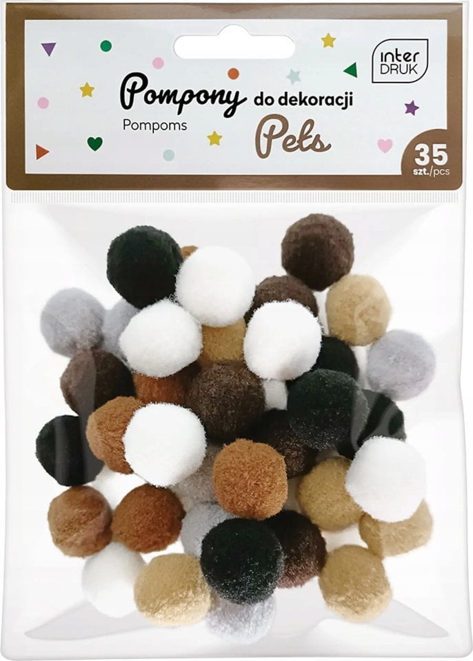 Pompony do dekoracji 35 sztuk Pets