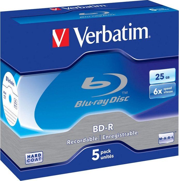 Verbatim Verbatim BD-R 6x 25GB Data Life, Blu-ray blanks