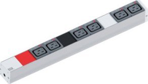 Bachmann BACHMANN IT PDU ALU 1U 6x C19 stekker 3x16A CEE rood