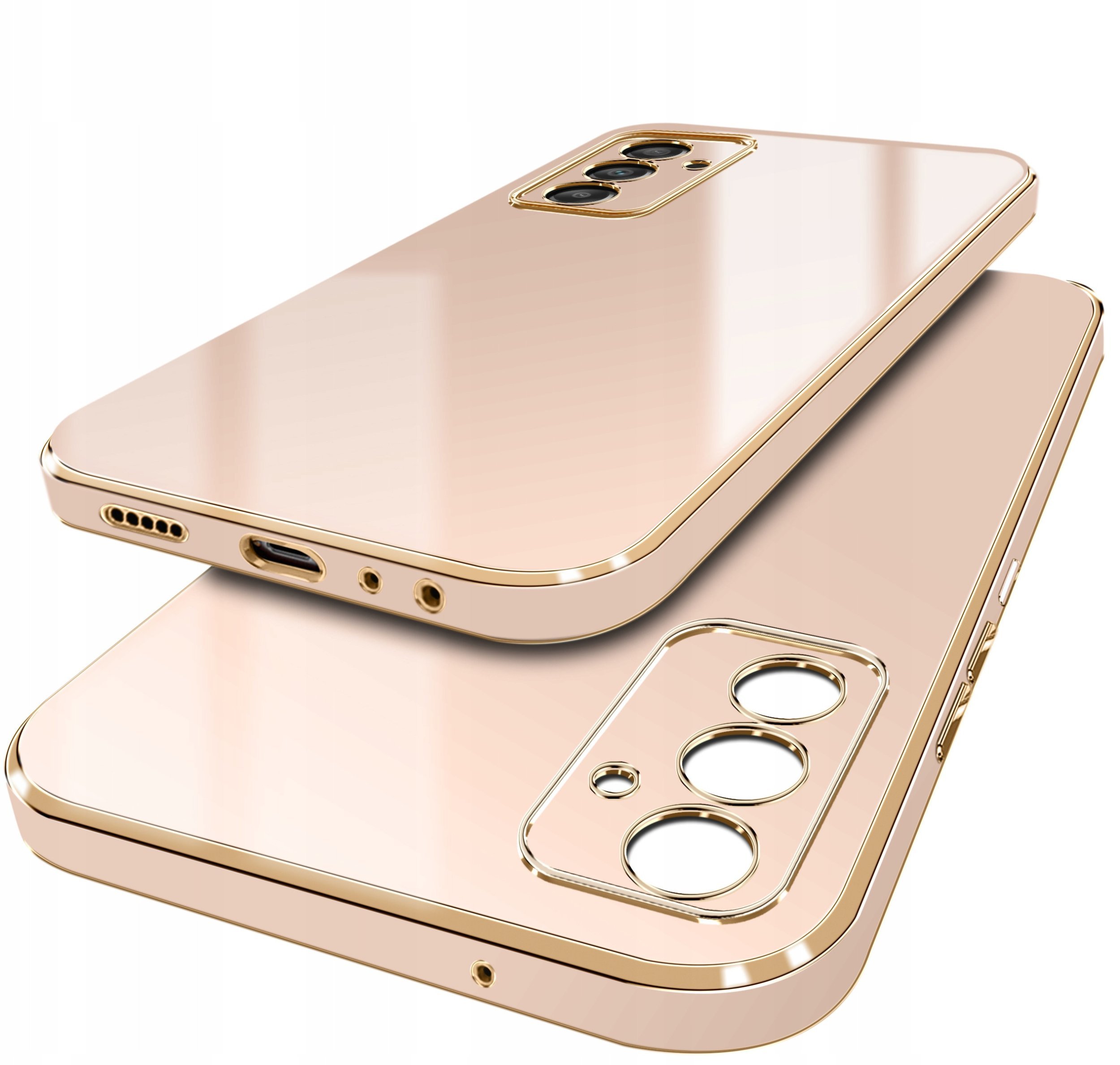 Etui do Samsung A05s GOLD GLAMOUR + Szkło OCHRONNE 9H