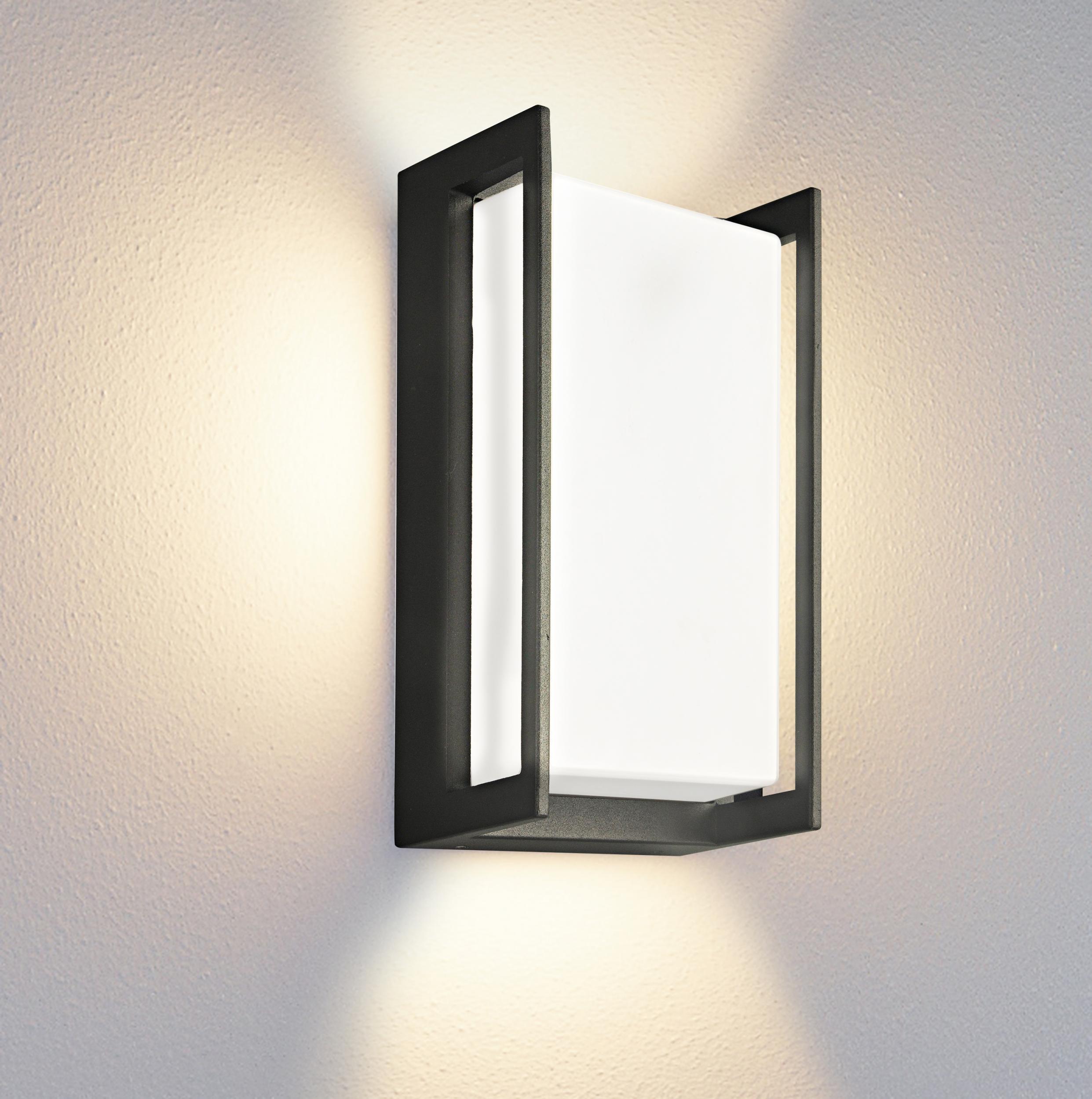 Kinkiet Polux Ścienna lampa ogrodowa Kobe zewnętrzna IP54 outdoor czarna biała