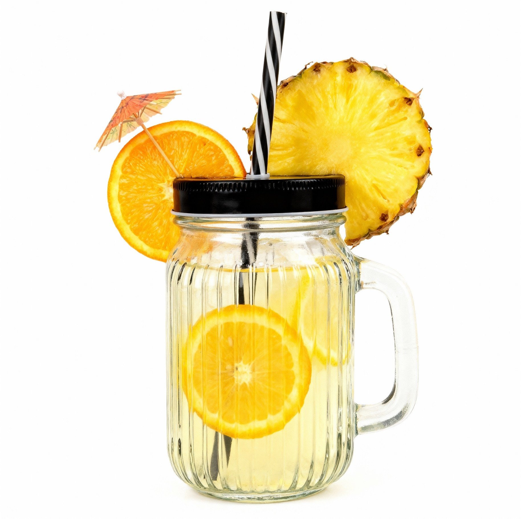 Kubek słoik 450 ml z rurką