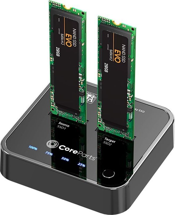 HUB USB CoreParts dock do dysków twardych USB 3.2 Gen 2 (3.1 Gen 2) Type-C czarny