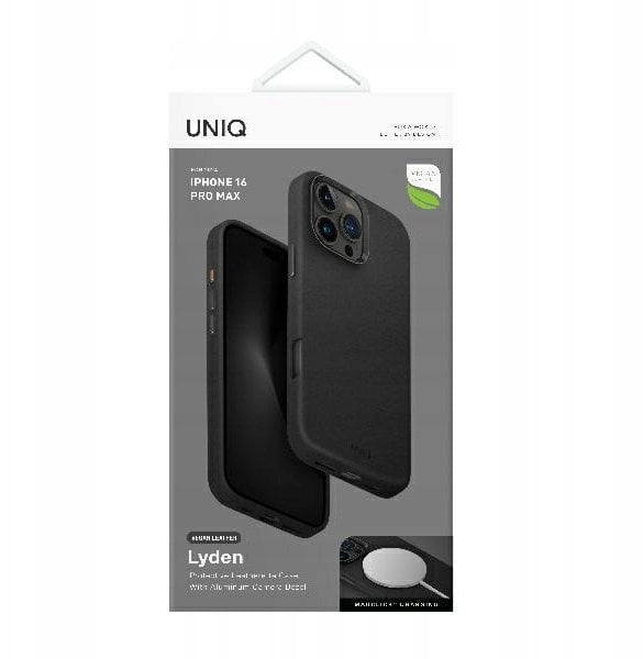 Uniq Etui Lyden do Apple iPhone 16 Pro Max Magclick Charging czarny/dallas black