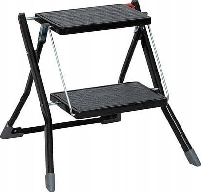 5five Metalowa dwupoziomowa drabina, kolor czarny