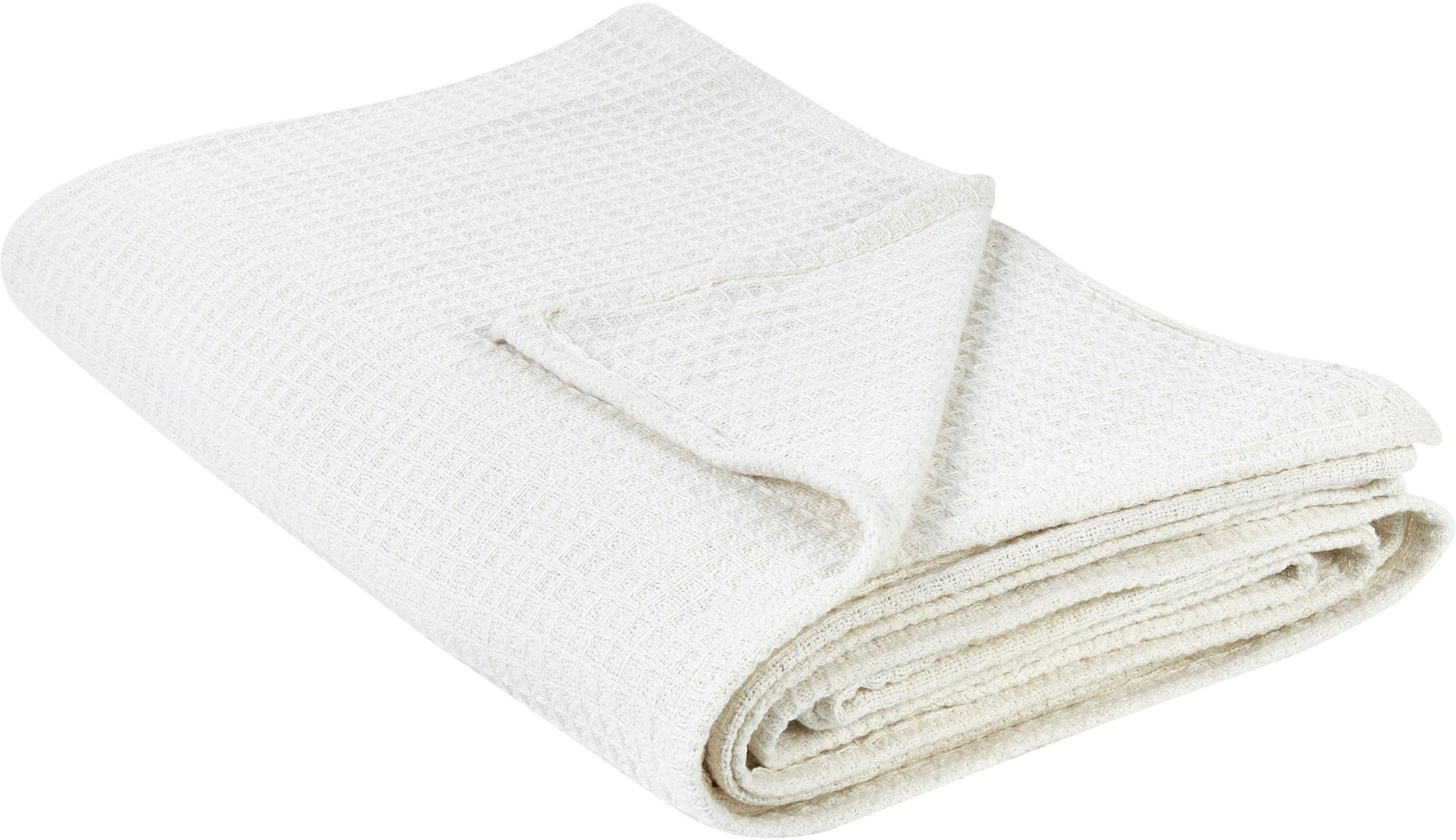 Narzuta na łóżko RAGALA Bawełna 220 x 240 cm Jasnobeżowy