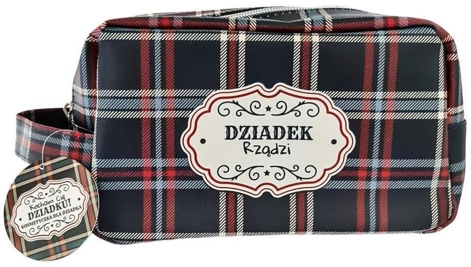 Kosmetyczka w kratkę dla Dziadka