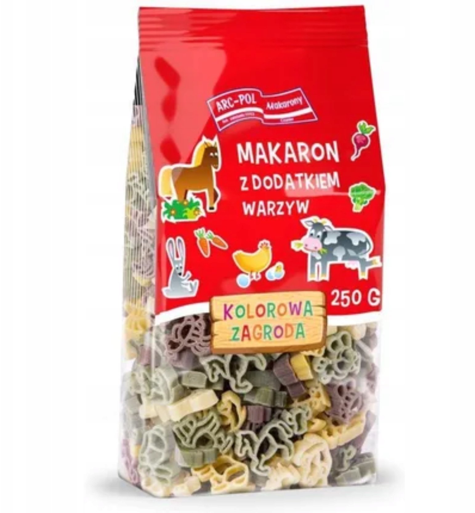 Arc-Pol Makaron zwierzątka z dodatkiem warzyw 250g