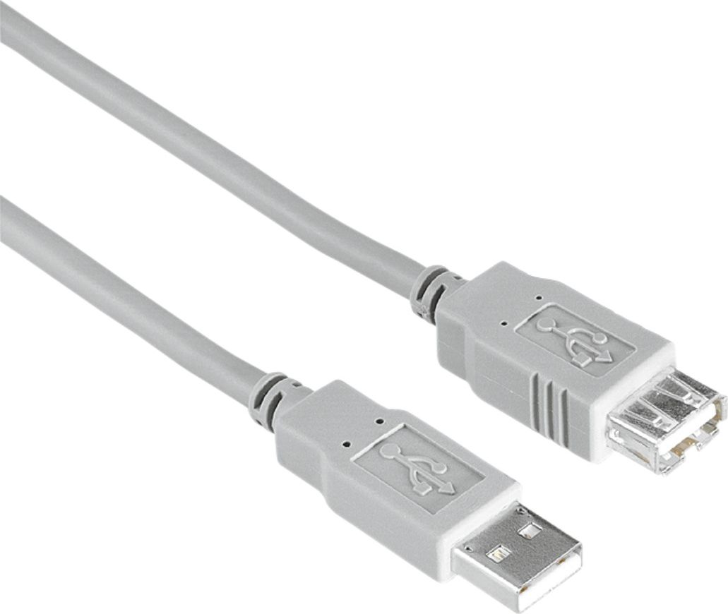 Kabel USB Hama USB-A - USB-A 3 m Szary (002009060000)