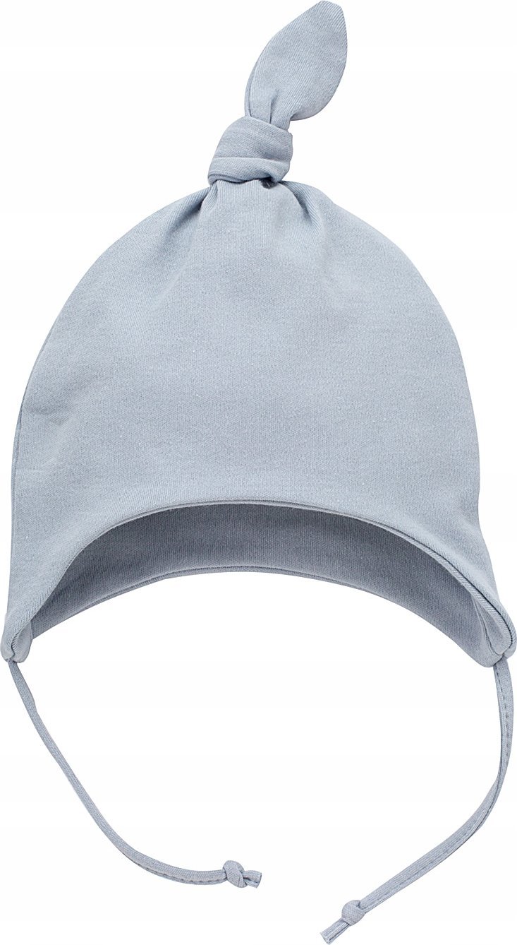 PINOKIO Czapka niemowlęca bawełniana wiązana niebieska Pinokio Hello 68