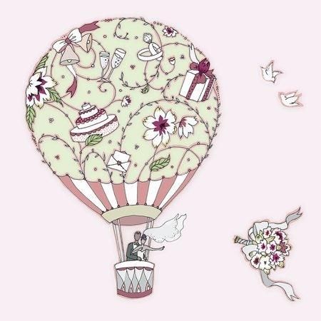 Clear Creation Karnet ślubny Swarovski kwadrat balon (CL1901)