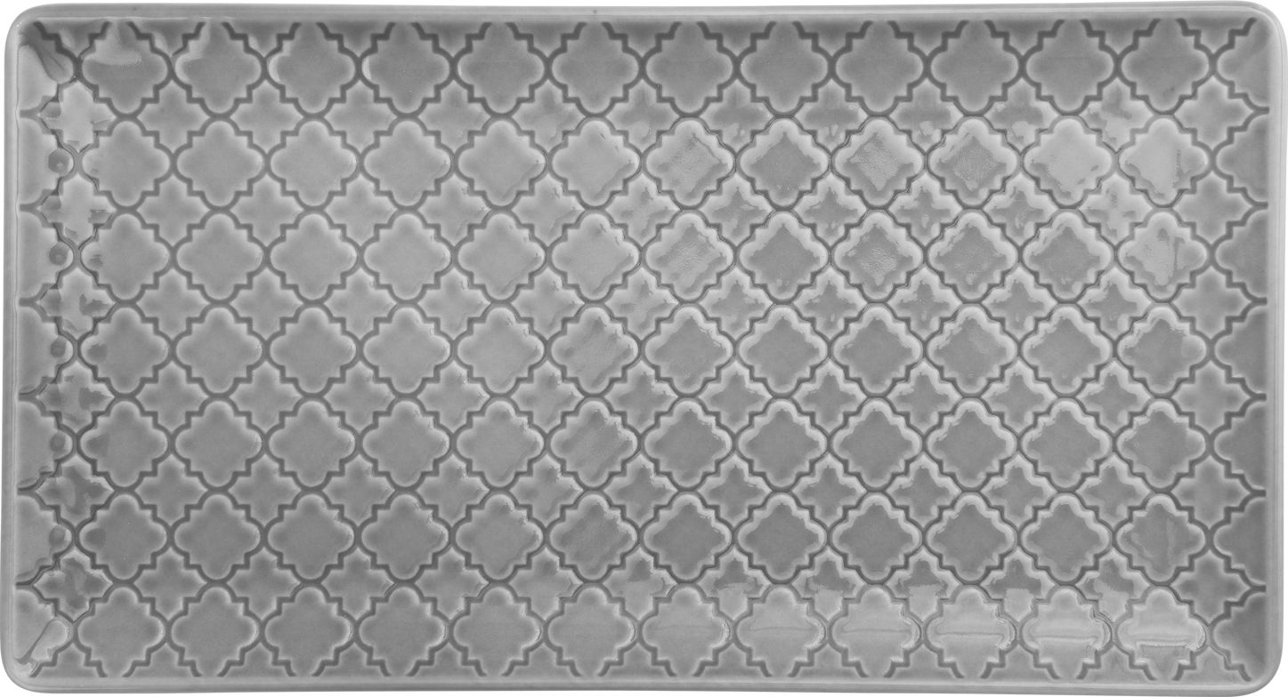 Lubiana Talerz płytki prostokątny 24x13cm Marrakesz szary