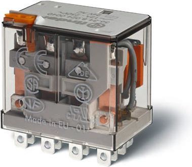 Finder Przekaźnik 4P 12A 24V DC przycisk testujący mechaniczny wskaźnik zadziałania (56.34.9.024.0040)